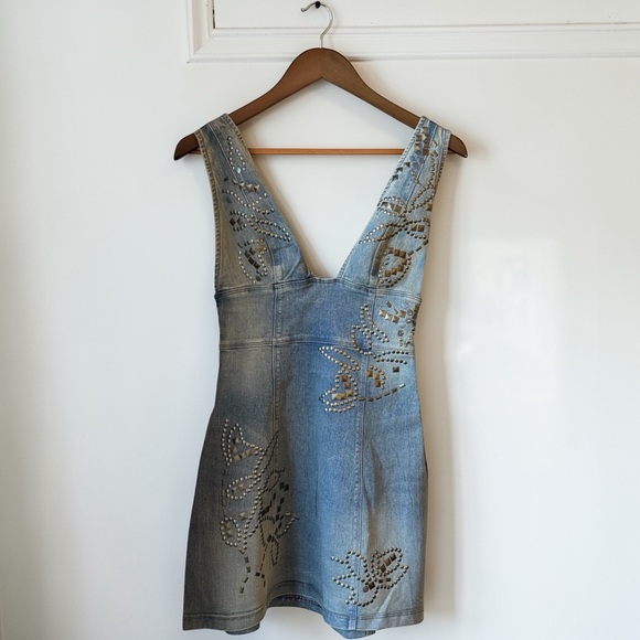 Urban Outfitters Dresses & Skirts - UO Guilty Pleasure Studded Denim Mini Dress

Non Smoking/No Pets
